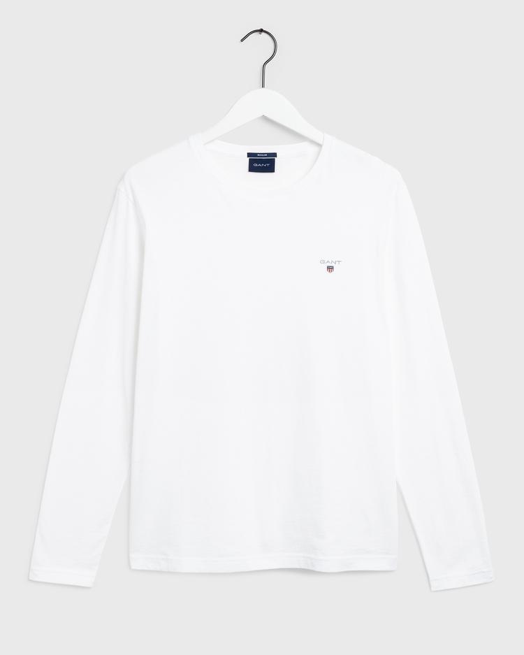 GANT Erkek Beyaz Regular Fit Uzun Kollu T-Shirt_7