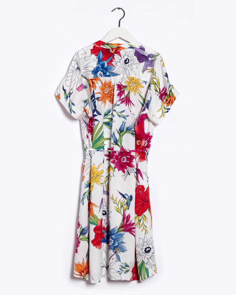 Gant Kadın Krem Floral Desenli Elbise