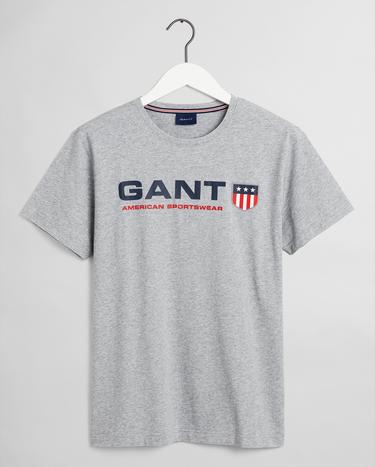 GANT Erkek Gri Baskılı Regular Fit T-shirt_3