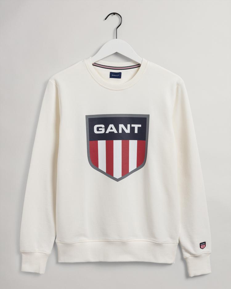 GANT Erkek Beyaz Regular Fit Sweatshirt