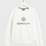 GANT Kadın Beyaz Relaxed Fit Sweatshirt