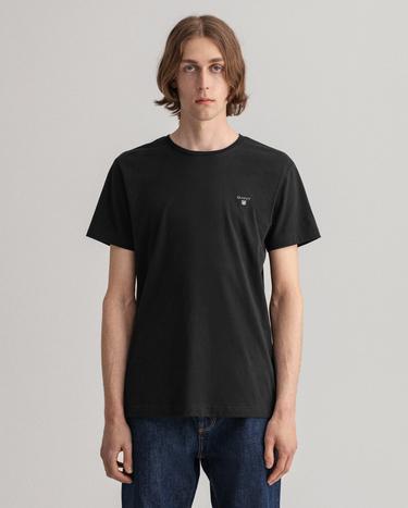 GANT Erkek Siyah Regular Fit T-Shirt_0