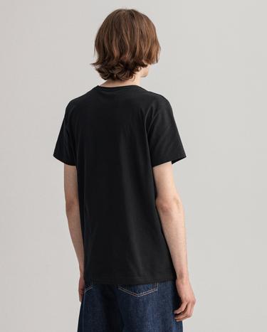 GANT Erkek Siyah Regular Fit T-Shirt_2