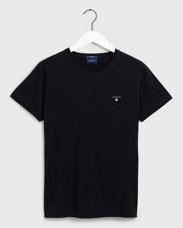 GANT Erkek Siyah Regular Fit T-Shirt_7