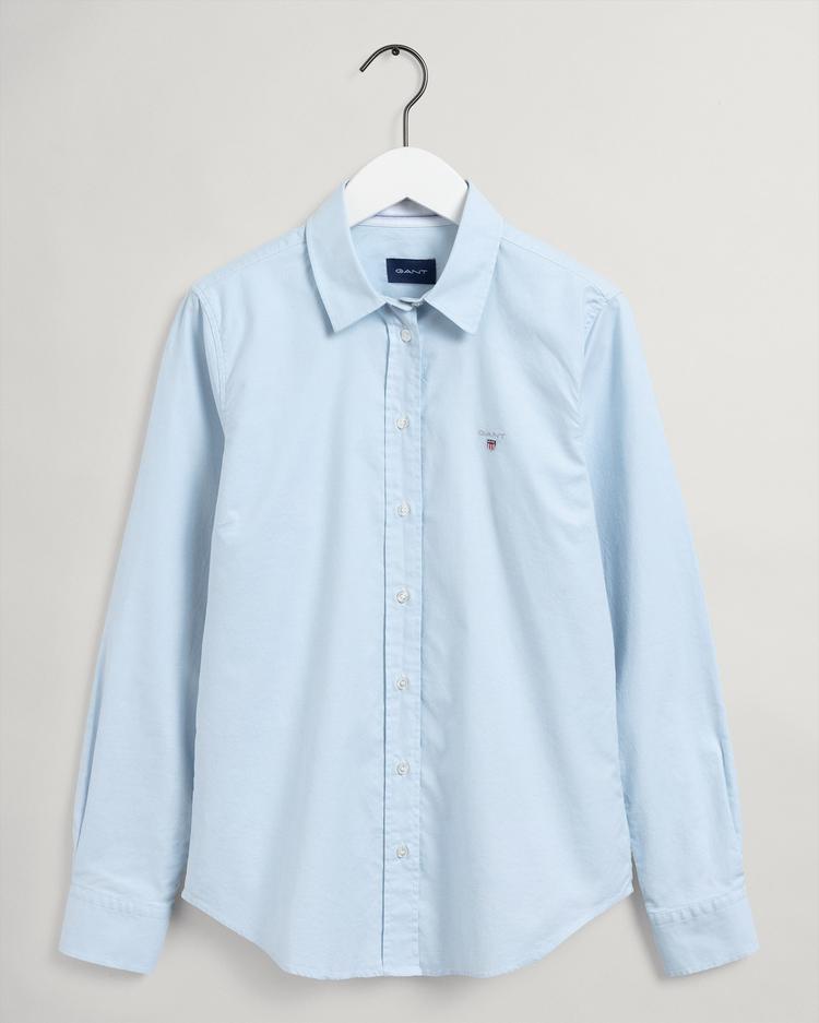 GANT Kadın Mavi Slim Fit Stretch Oxford Gömlek