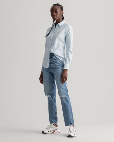 GANT Kadın Mavi Slim Fit Stretch Oxford Gömlek_2
