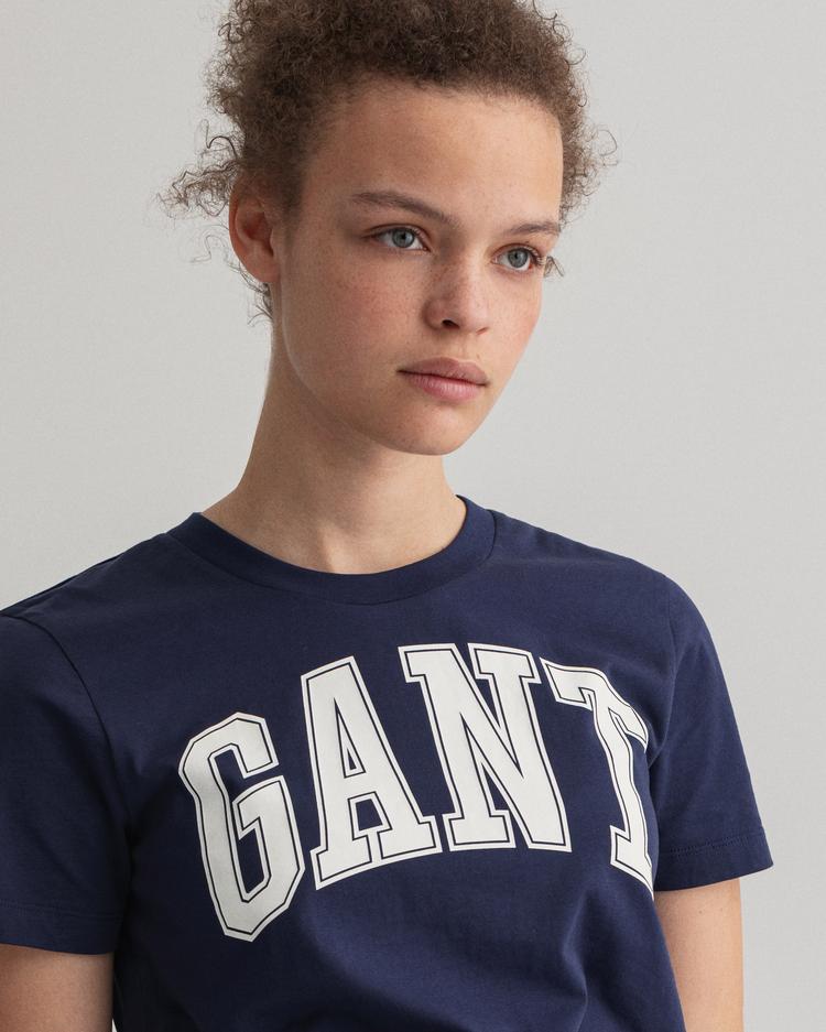 GANT Kadın Lacivert Relaxed Fit T-Shirt