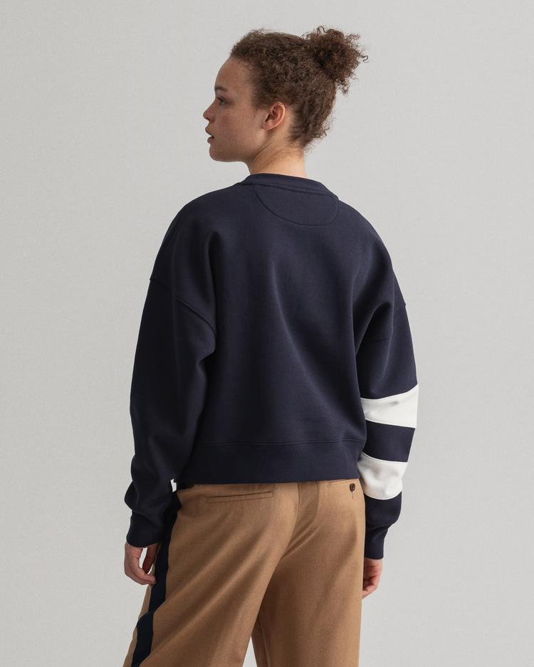 GANT Kadın Lacivert Oversize Fit Sweatshirt