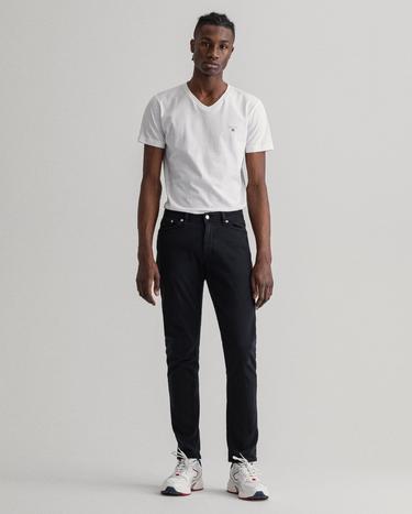 GANT Erkek Siyah Extra Slim Fit Jean Pantolon_0