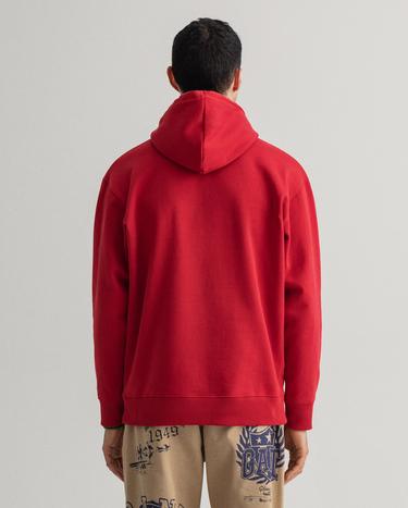 GANT Erkek Kırmızı Baskılı Relaxed Fit Sweatshirt_1