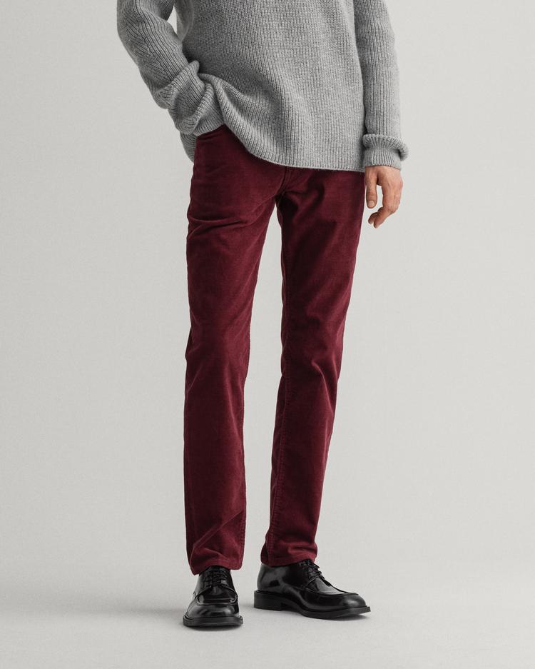 GANT Erkek Kırmızı Slim Fit Pantolon_1