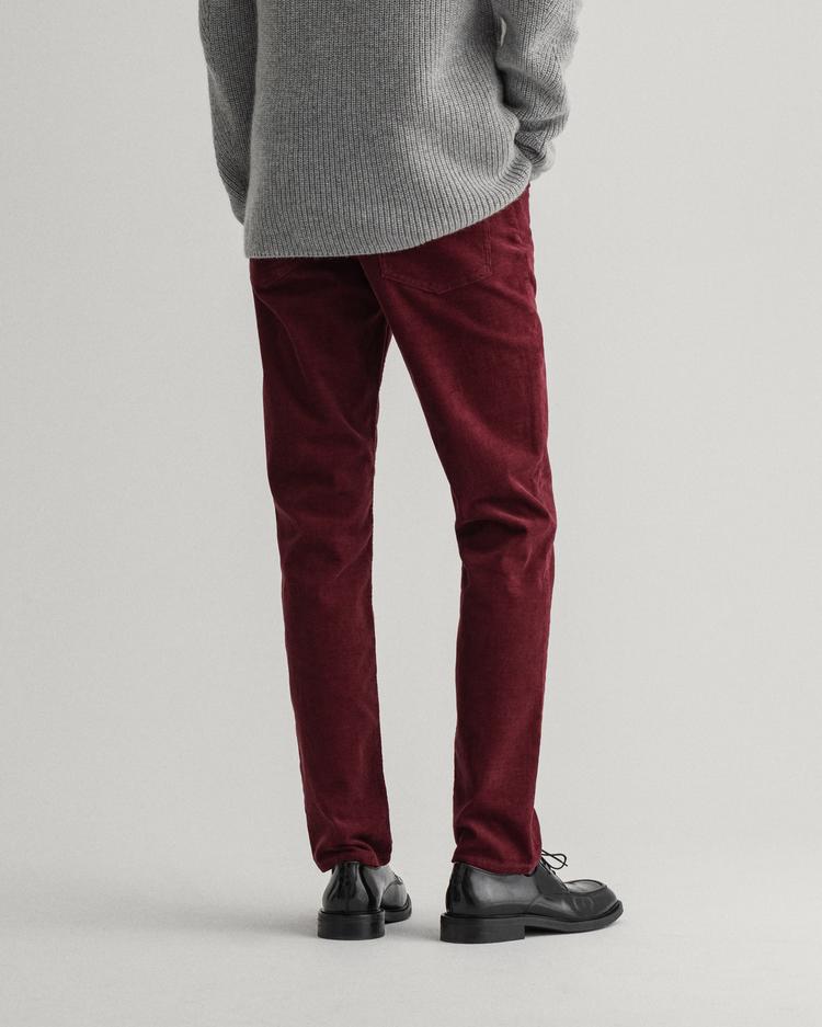 GANT Erkek Kırmızı Slim Fit Pantolon_4