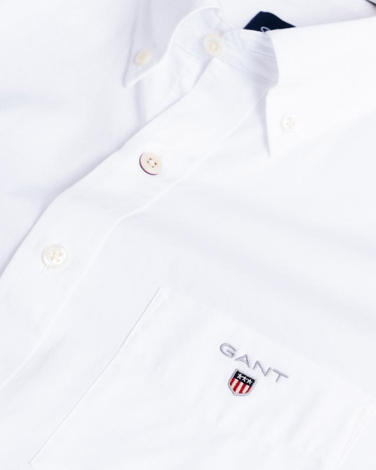 GANT Erkek Beyaz Regular Fit Gömlek_11