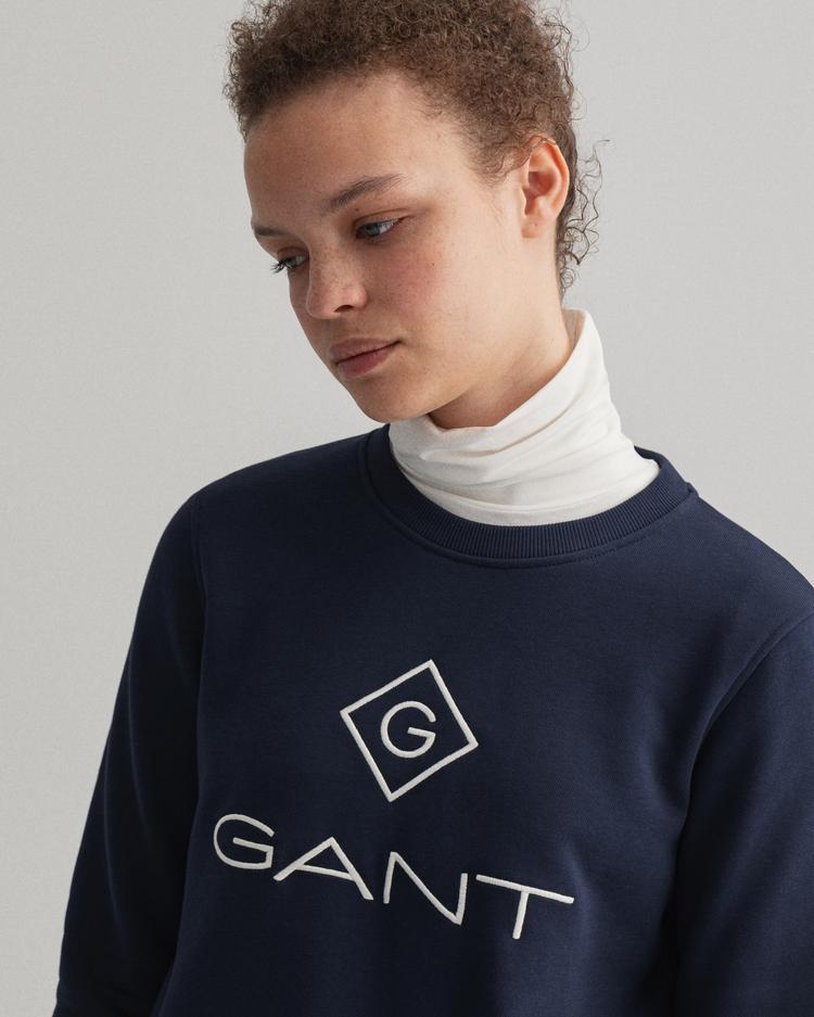 GANT Kadın Lacivert Relaxed Fit Sweatshirt