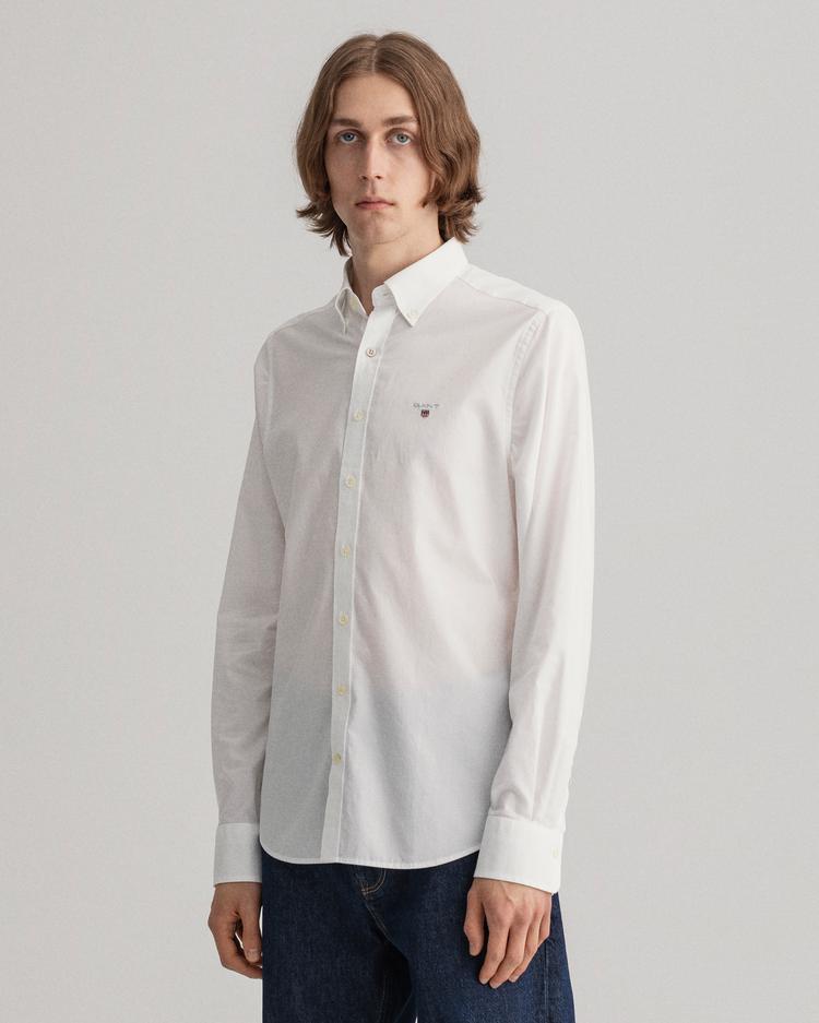 Gant Erkek Beyaz Slim Fit Gömlek_0
