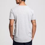 GANT Erkek Açık Gri Melanj Slim Fit V Yaka T-Shirt