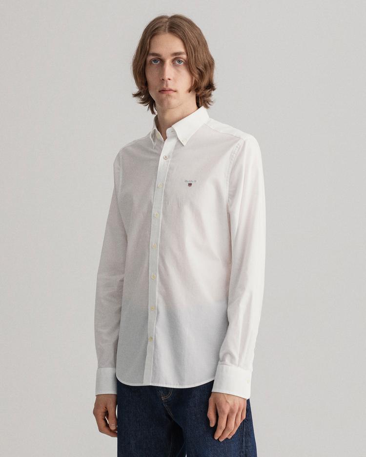 Gant Erkek Beyaz Slim Fit Gömlek_3