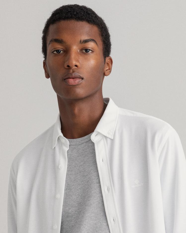 Gant Erkek Tech Prep Beyaz Regular Fit Gömlek