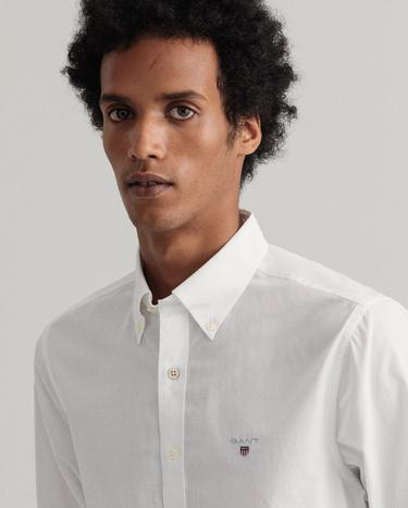 Gant Erkek Beyaz Slim Fit Gömlek_12
