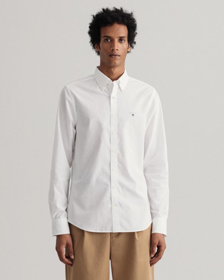 Gant Erkek Beyaz Slim Fit Gömlek_1