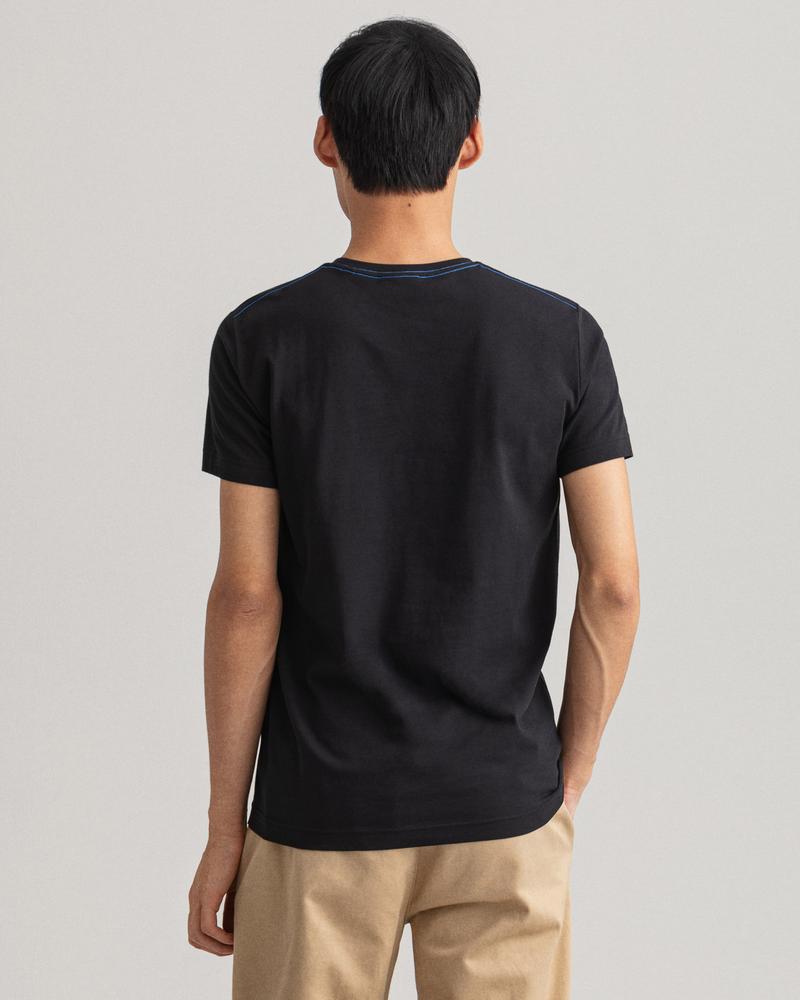 Gant Erkek Siyah Regular Fit T-shirt