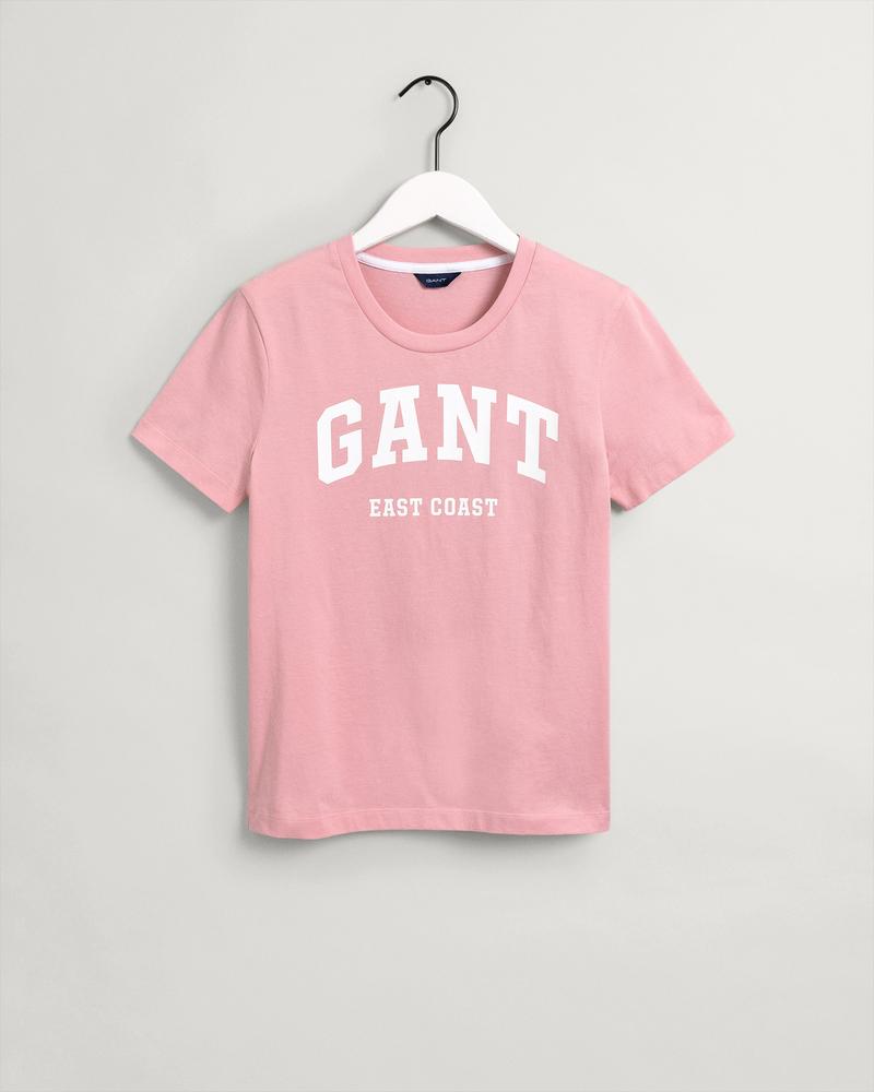Gant Kadın Pembe Relaxed Fit Baskılı T-shirt