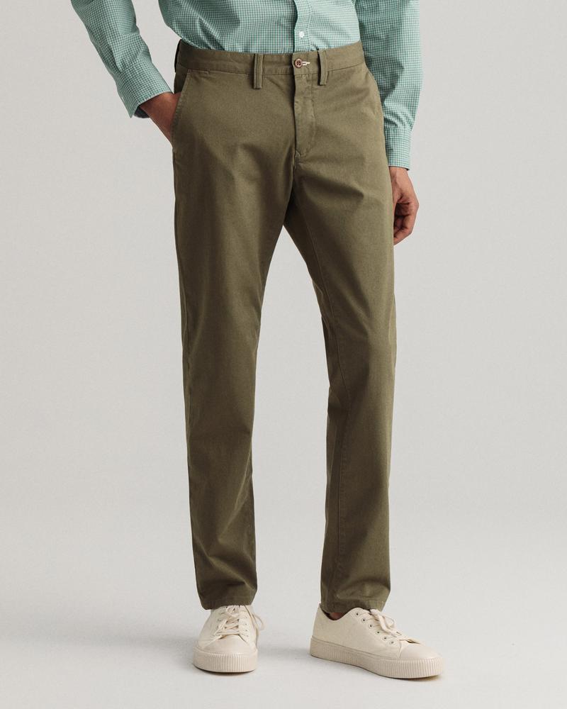 Gant Hallden Erkek Yeşil Slim Fit Pantolon