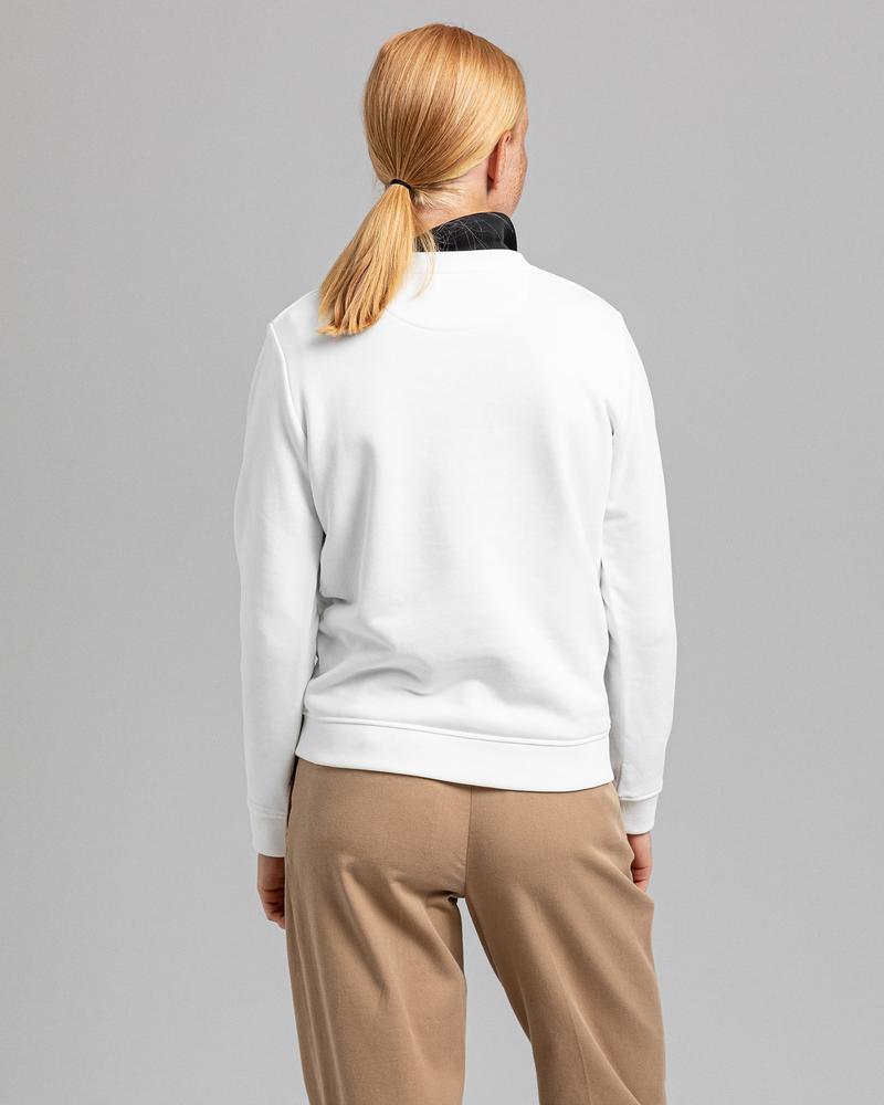 Gant Kadın Beyaz Regular Fit Logolu Sweatshirt
