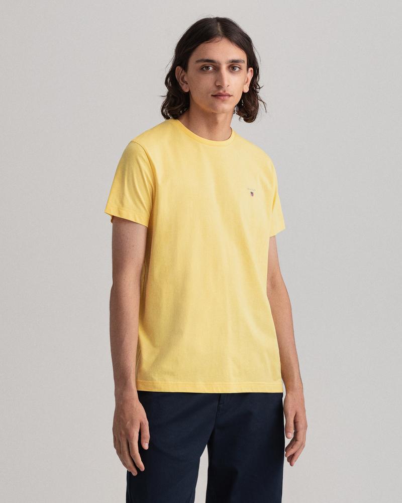 Gant Erkek Sarı Regular Fit T-shirt