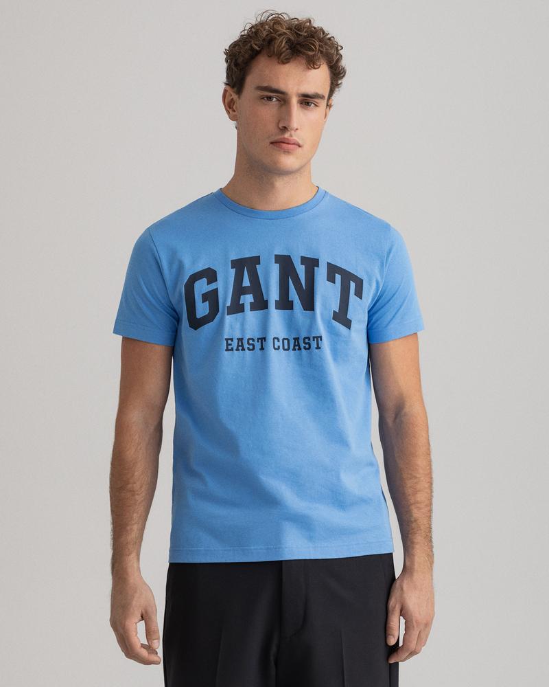 Gant Erkek Mavi Regular Fit Baskılı T-shirt