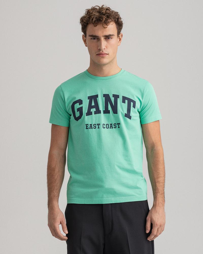 Gant Erkek Yeşil Regular Fit Baskılı T-shirt