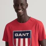 Gant Erkek Kırmızı Regular Fit Logolu T-shirt