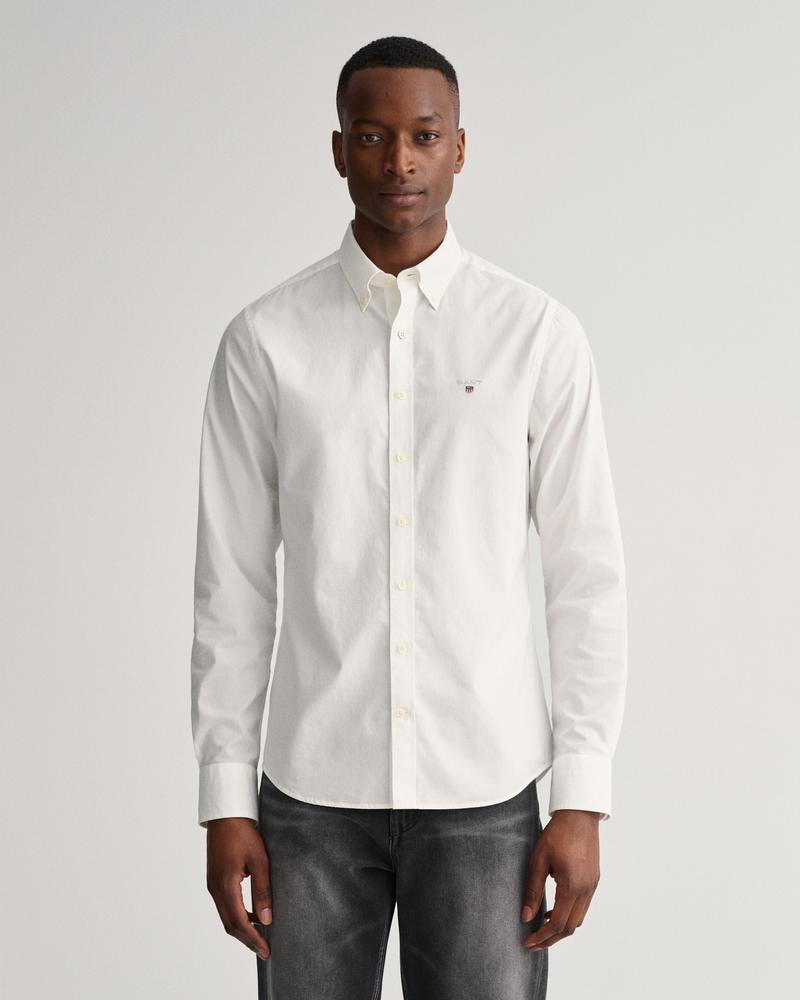 Gant Erkek Beyaz Slim Fit Gömlek